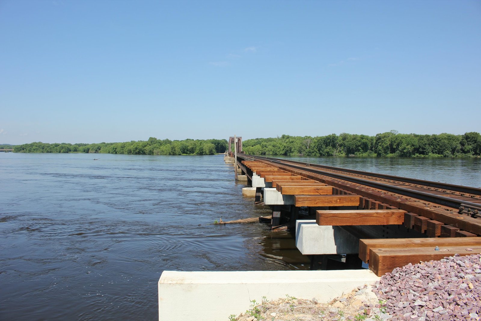Looking west